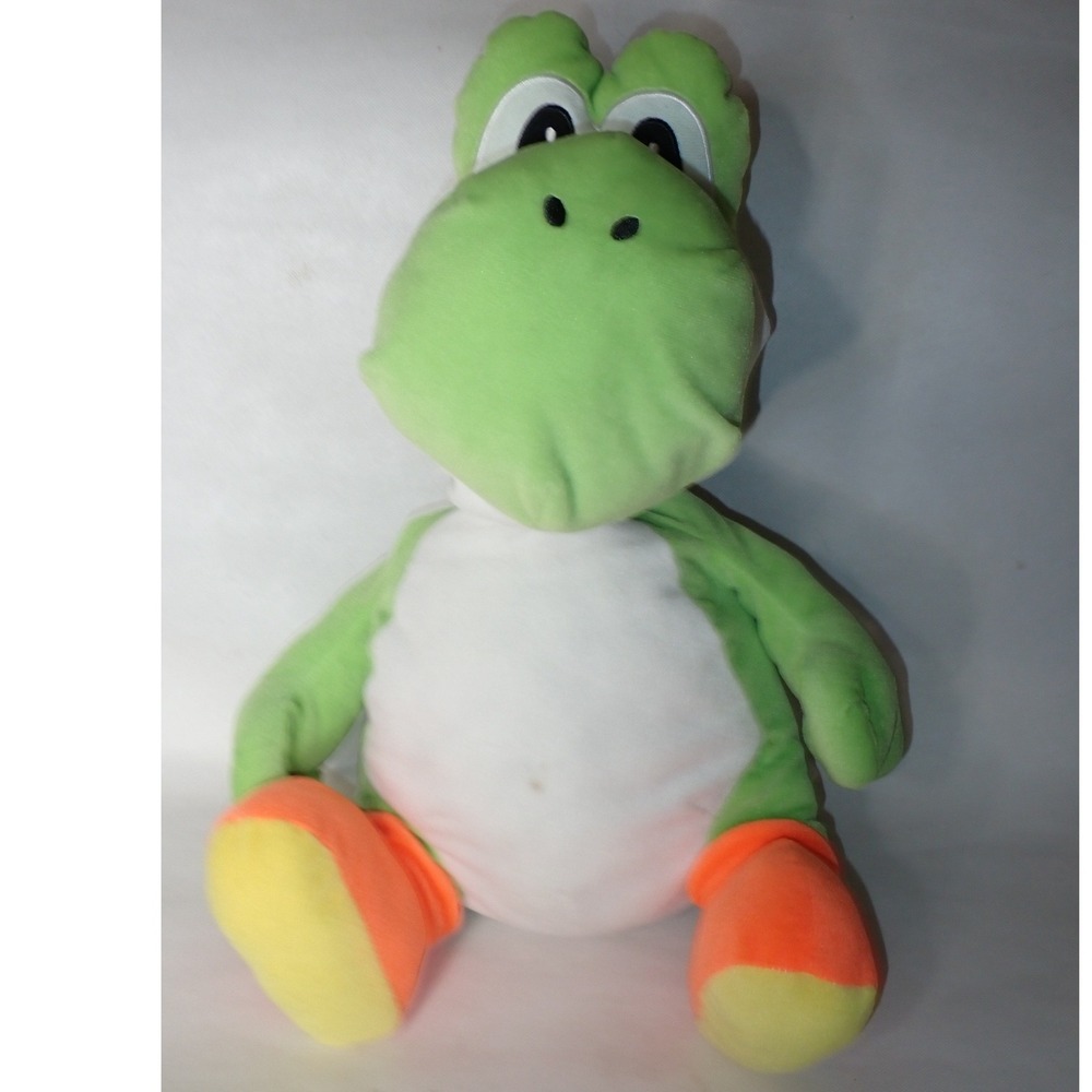 Super Mario Bros Yoshi Plush Stuffed Animal Nintendo 20" shell Pocket